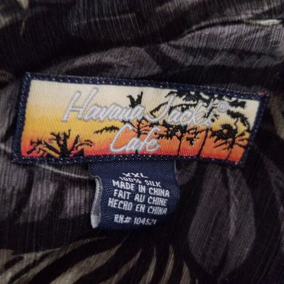 Havana Jack Cafe Men's Shirt XXL 100% Silk Tropical Button Up Short Sleeve - Picture 7 of 10